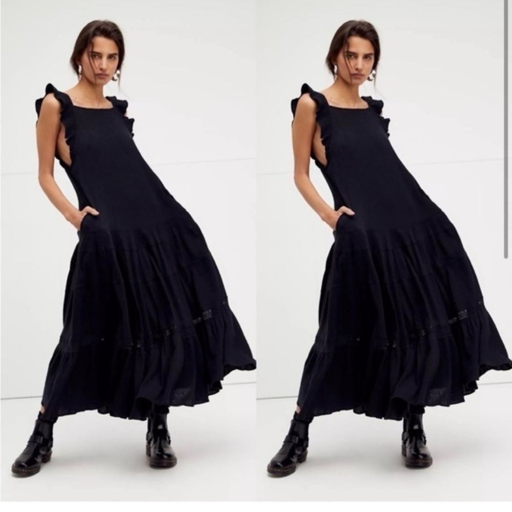 Free People Elegant Black Sleeveless Dress